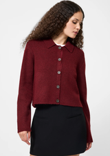 ELLIE KNIT COLLARED CARDIGAN