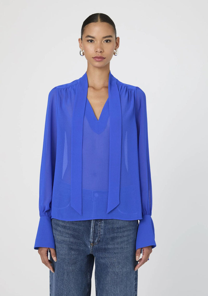 EDEN GEORGETTE TIE NECK BLOUSE