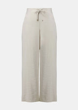 RECYCLED TEXTURED WOVEN WIDE LEG PANT