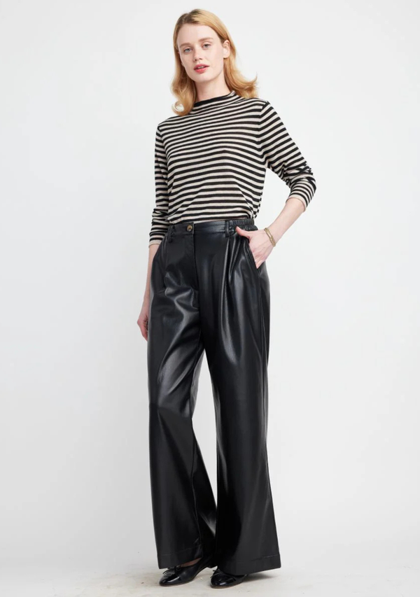 CAROLINE VEGAN LEATHER PANTS