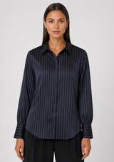 SATIN PINSTRIPE BLOUSE