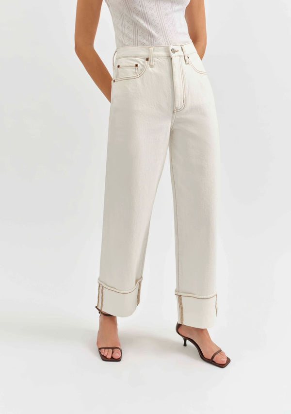 EASTSIDE LOOSE CUFF IN VANILLA