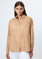 ALEXIS POPLIN FINE LINE SHIRT