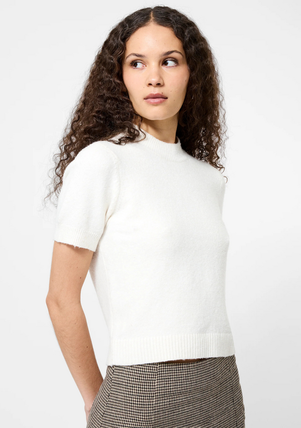 VHARI KNIT SHORT SLEEVE MOCK NECK TOP