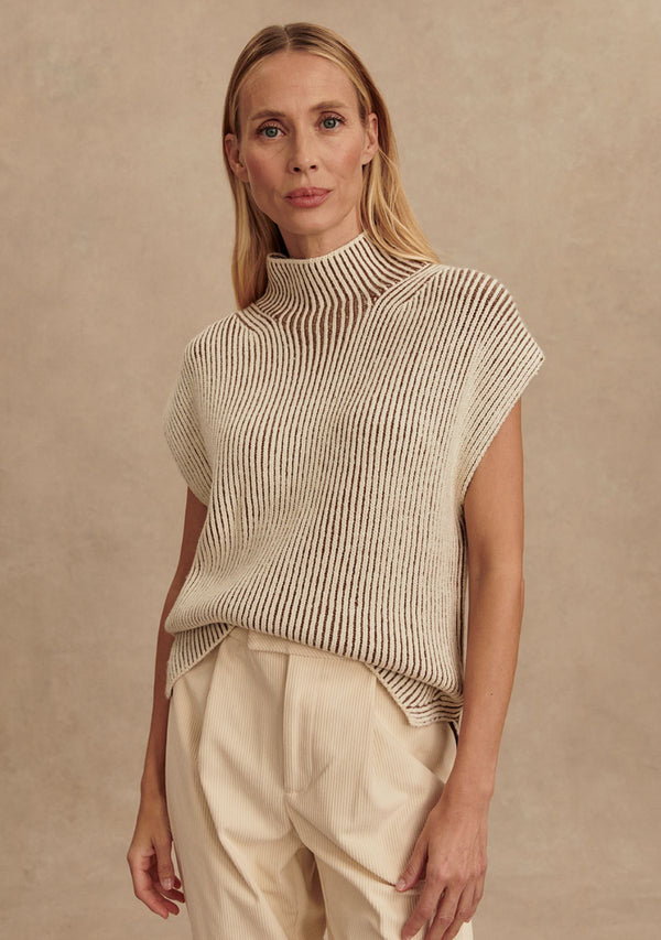 LAUREN PLATED KNIT TANK