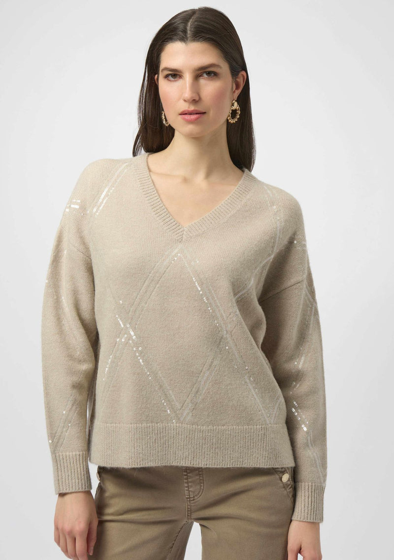 SWEATER KNIT PULLOVER WITH SEQUINS