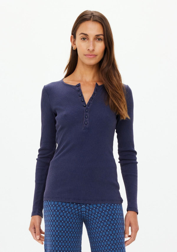 NESS RIBBED LONG SLEEVE TOP