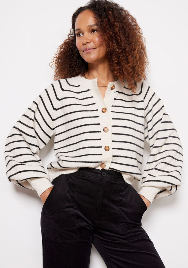 KESIA STRIPE KNIT CARDIGAN