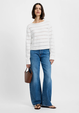 MOZART CROCHET STRIPE PULLOVER
