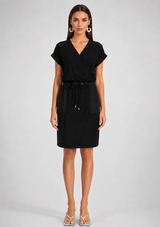 SILKY KNIT WRAP DRESS