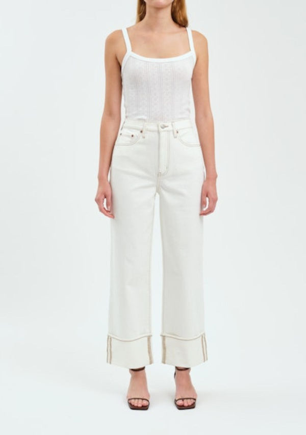 EASTSIDE LOOSE CUFF IN VANILLA