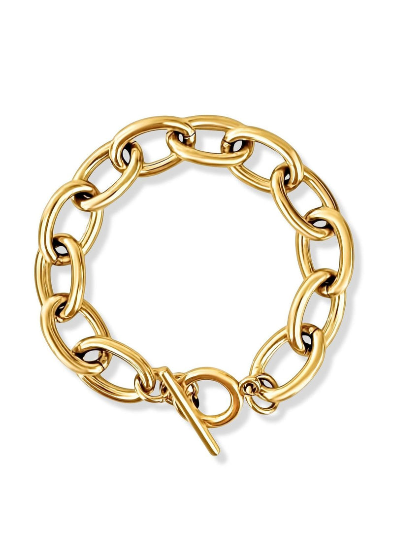 ALLEGRA CHUNKY OVAL CHAIN TOGGLE BRACELET