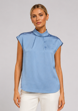 AVELINE SATIN TURTLENECK TOP