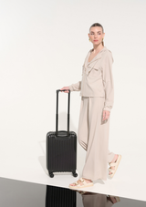 STRETCH WOVEN WIDE LEG PANT