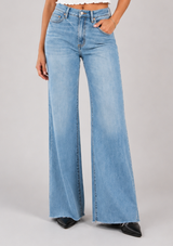 FAR OUT HIGH RISE WIDE LEG IN FOOLS GOLD
