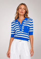 JASMINE KNIT STRIPED SHIRT