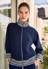 SCUBA JERSEY JACKET WITH FUNNEL COLLAR