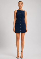 AZRA TWILL SQUARE NECK DRESS