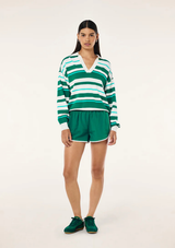 RETREAT STRIPE COLLAR KNIT