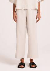 LOUNGE LINEN CROP PANT