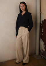 MAURA HALF-ZIP RIB KNIT