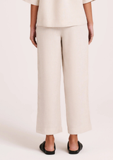 LOUNGE LINEN CROP PANT