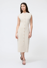 MARLEY KNIT BUTTON DOWN MIDI DRESS