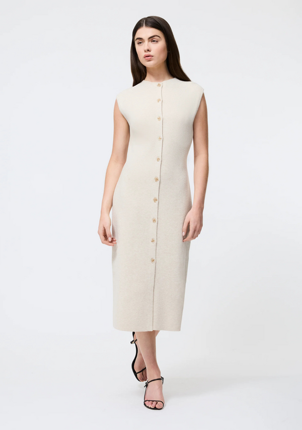 MARLEY KNIT BUTTON DOWN MIDI DRESS