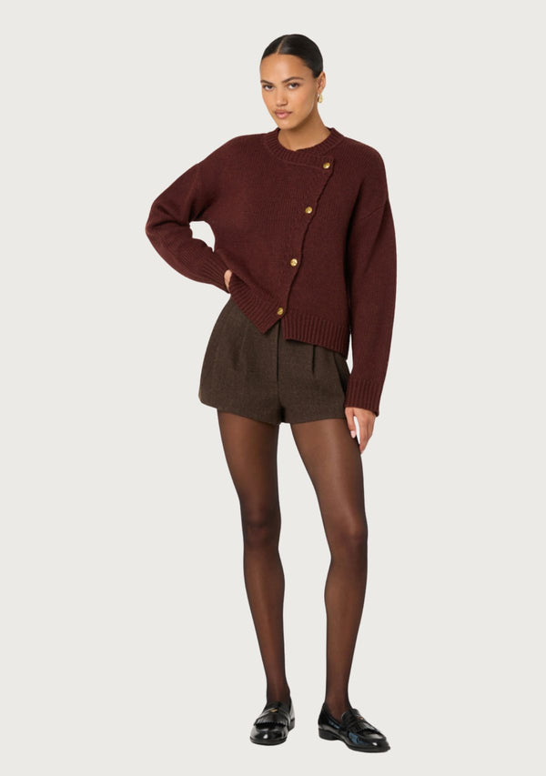 JACKELINE ASYMMETRICAL SCARF CARDIGAN