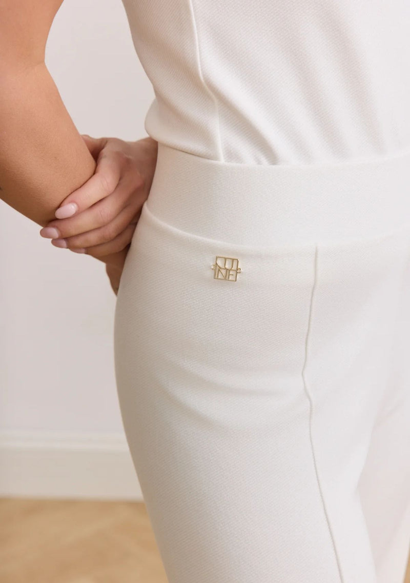 FOREST PINTUCK FLARED PANTS