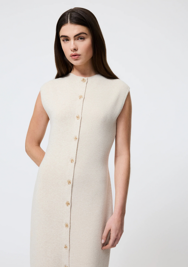 MARLEY KNIT BUTTON DOWN MIDI DRESS