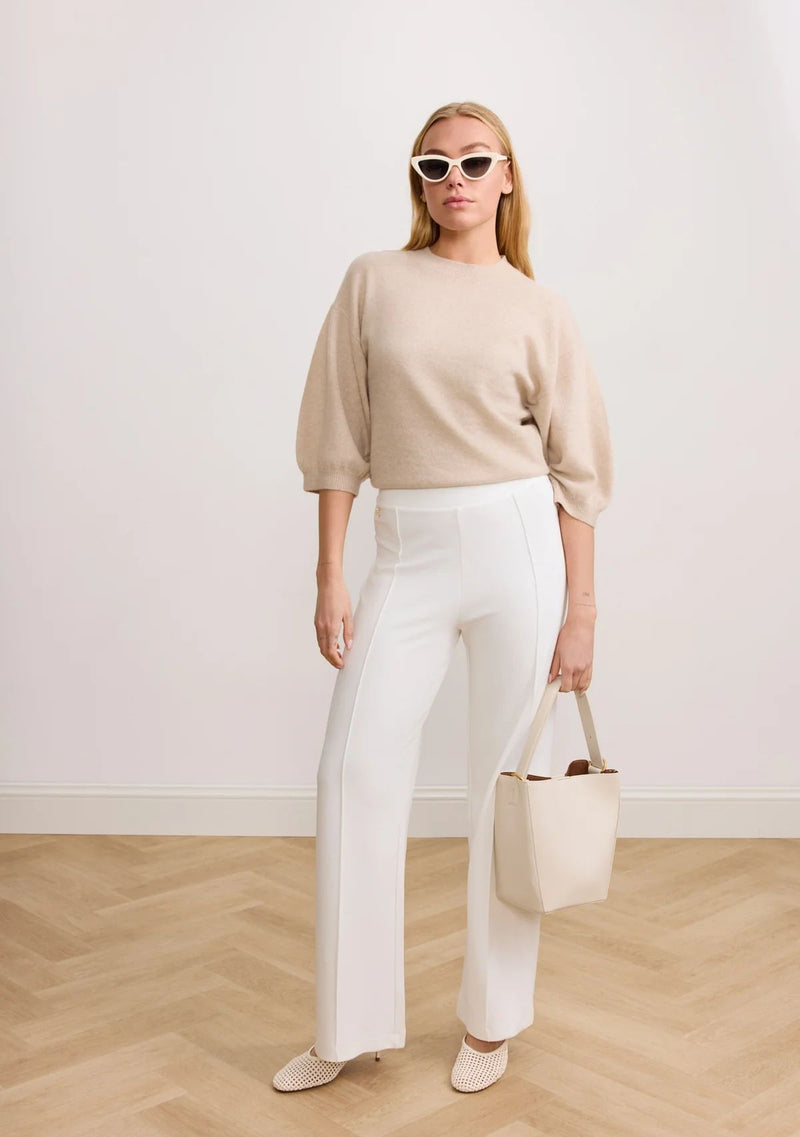 FOREST PINTUCK FLARED PANTS