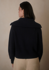 MAURA HALF-ZIP RIB KNIT