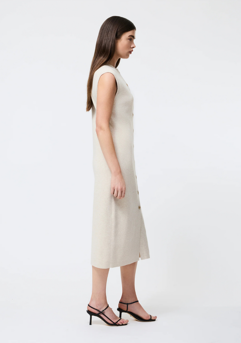 MARLEY KNIT BUTTON DOWN MIDI DRESS