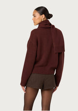 JACKELINE ASYMMETRICAL SCARF CARDIGAN