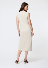 MARLEY KNIT BUTTON DOWN MIDI DRESS