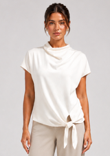 WOVEN TWILL TOP