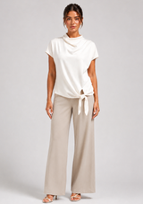 WOVEN TWILL TOP