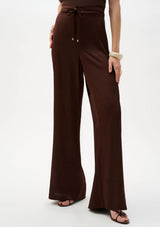 SATIN WIDE LEG PANTS