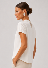 WOVEN TWILL TOP