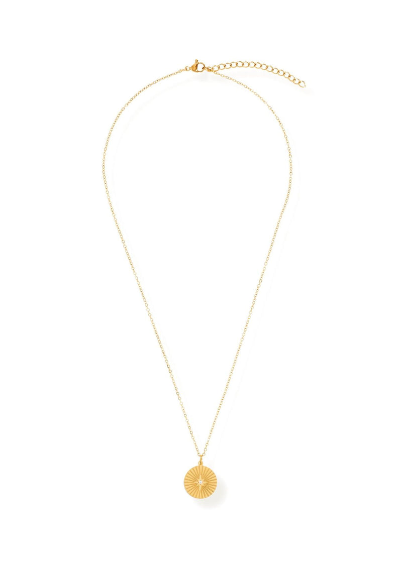 RUE SUNBURST DISC NECKLACE