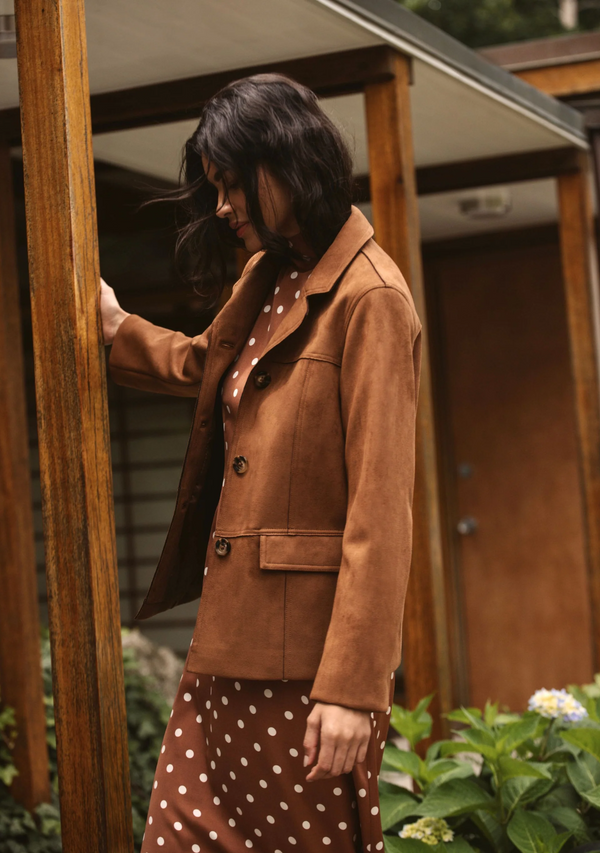 LANLEY FAUX SUEDE JACKET