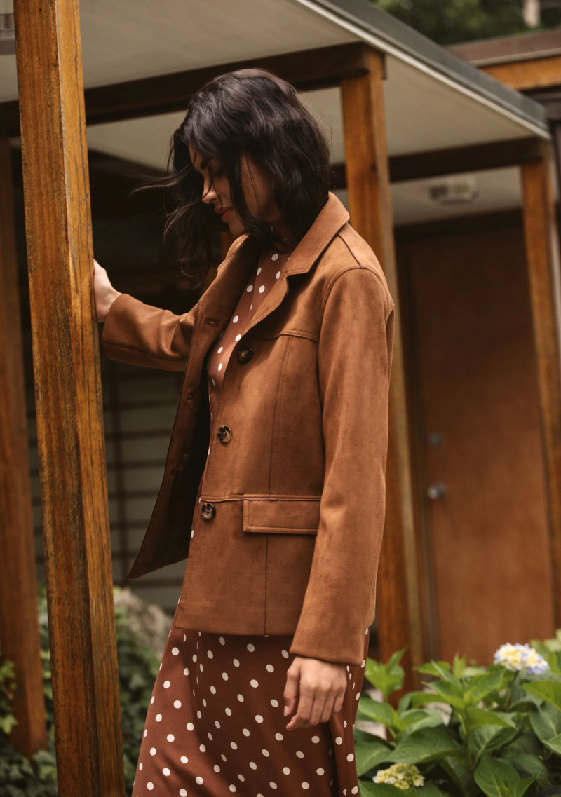 LANLEY FAUX SUEDE JACKET