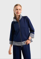 SCUBA JERSEY JACKET WITH FUNNEL COLLAR