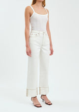 EASTSIDE LOOSE CUFF IN VANILLA