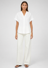 POPLIN COLLAR PULLOVER