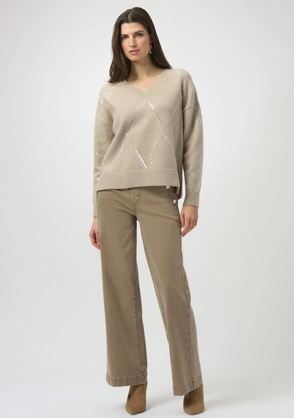 SWEATER KNIT PULLOVER WITH SEQUINS