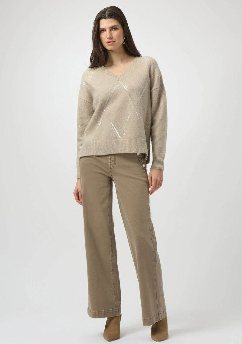 SWEATER KNIT PULLOVER WITH SEQUINS