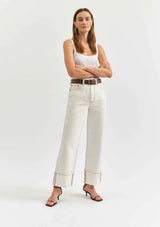 EASTSIDE LOOSE CUFF IN VANILLA