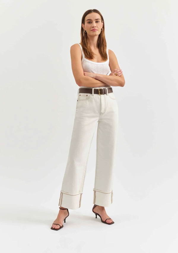 EASTSIDE LOOSE CUFF IN VANILLA